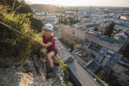 Klettersteig über der Stadt Salzburg - Getreidegasse und Altstadt